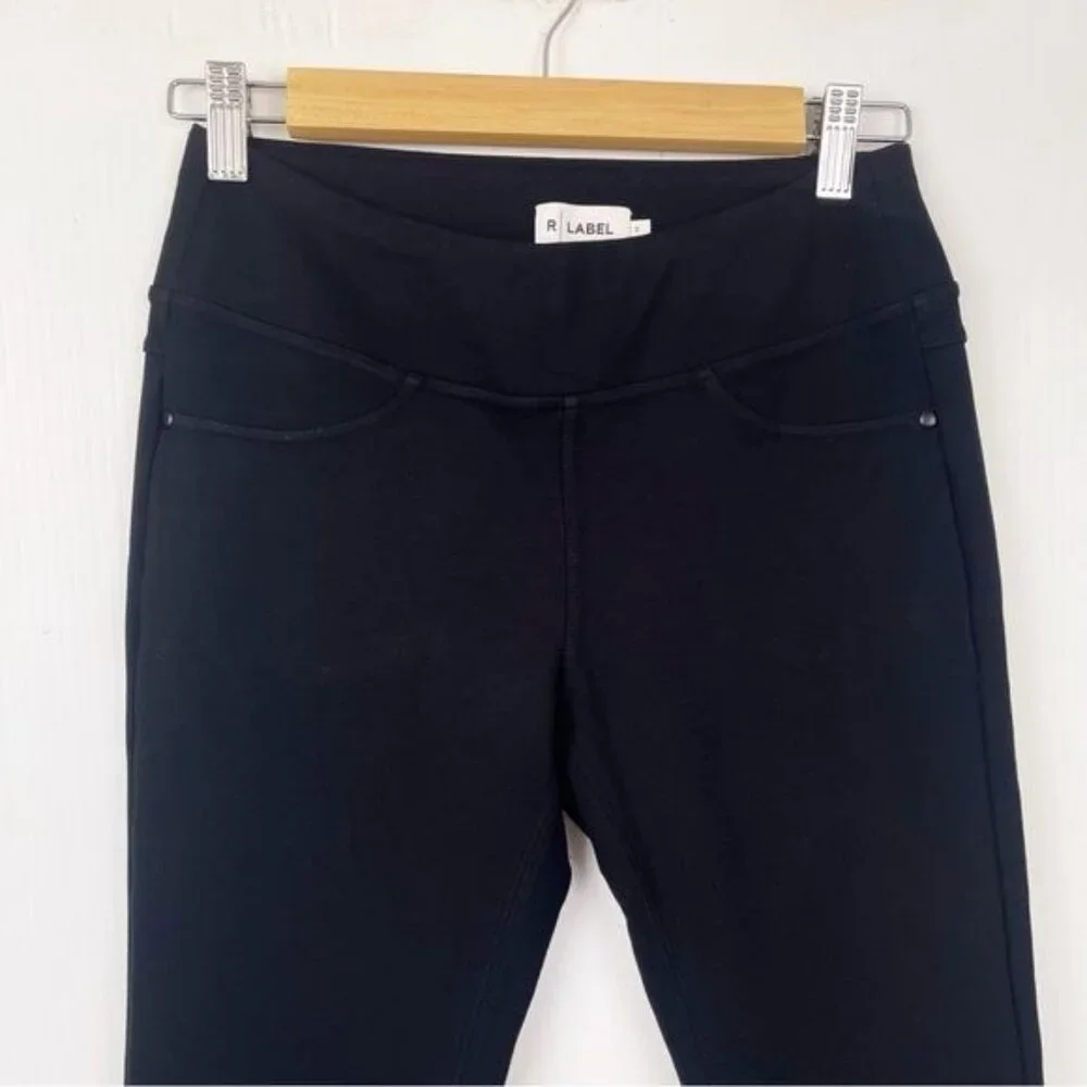 R Label the Reset Black Ponte pull on pocket contoured leggings small - Picture 3 of 9
